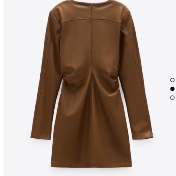 ZARA faux leather dress long sleeves 7901/338 - Picture 12 of 12